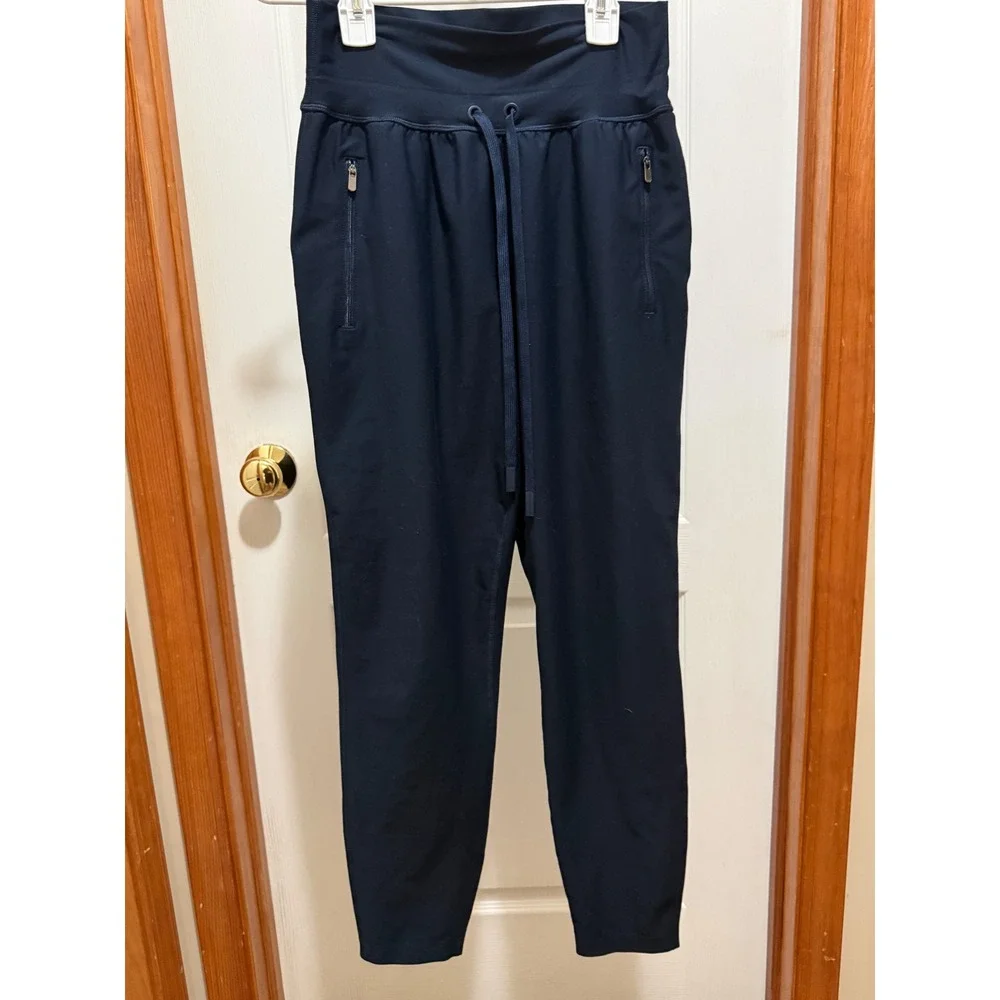 Old Navy Active Girls Powersoft High-Rise Jogger Navy Blue Go-Dry Size S 6-7